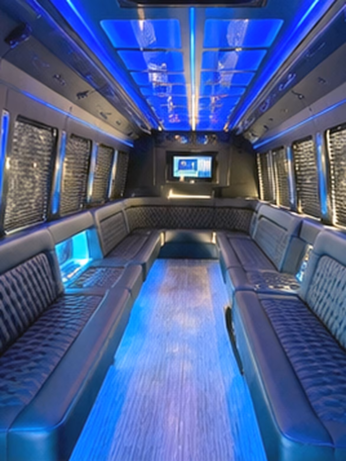 Passenger watching the Glendale scenery during a regional party bus road trip
