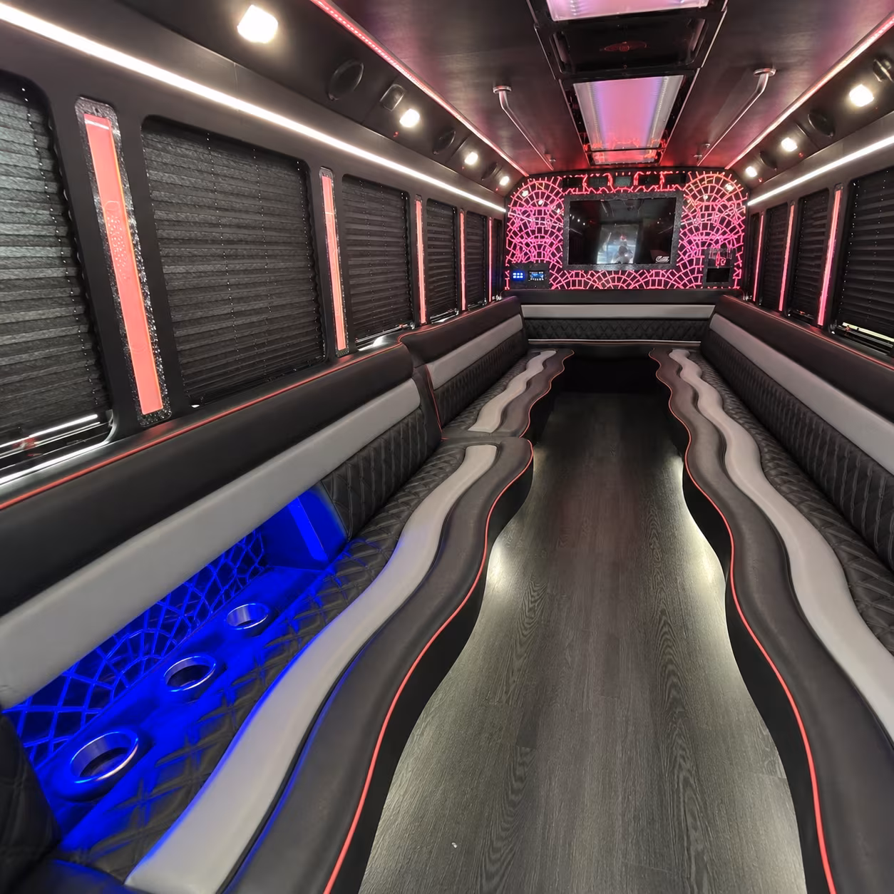 Glendale Bachelor & Bachelorette Transportation party bus interior