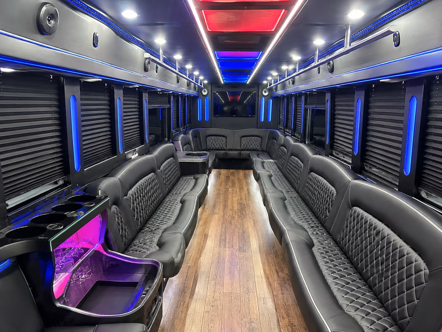 Glendale Birthday, Sweet 16, & Quinceañera Transportation party bus exterior