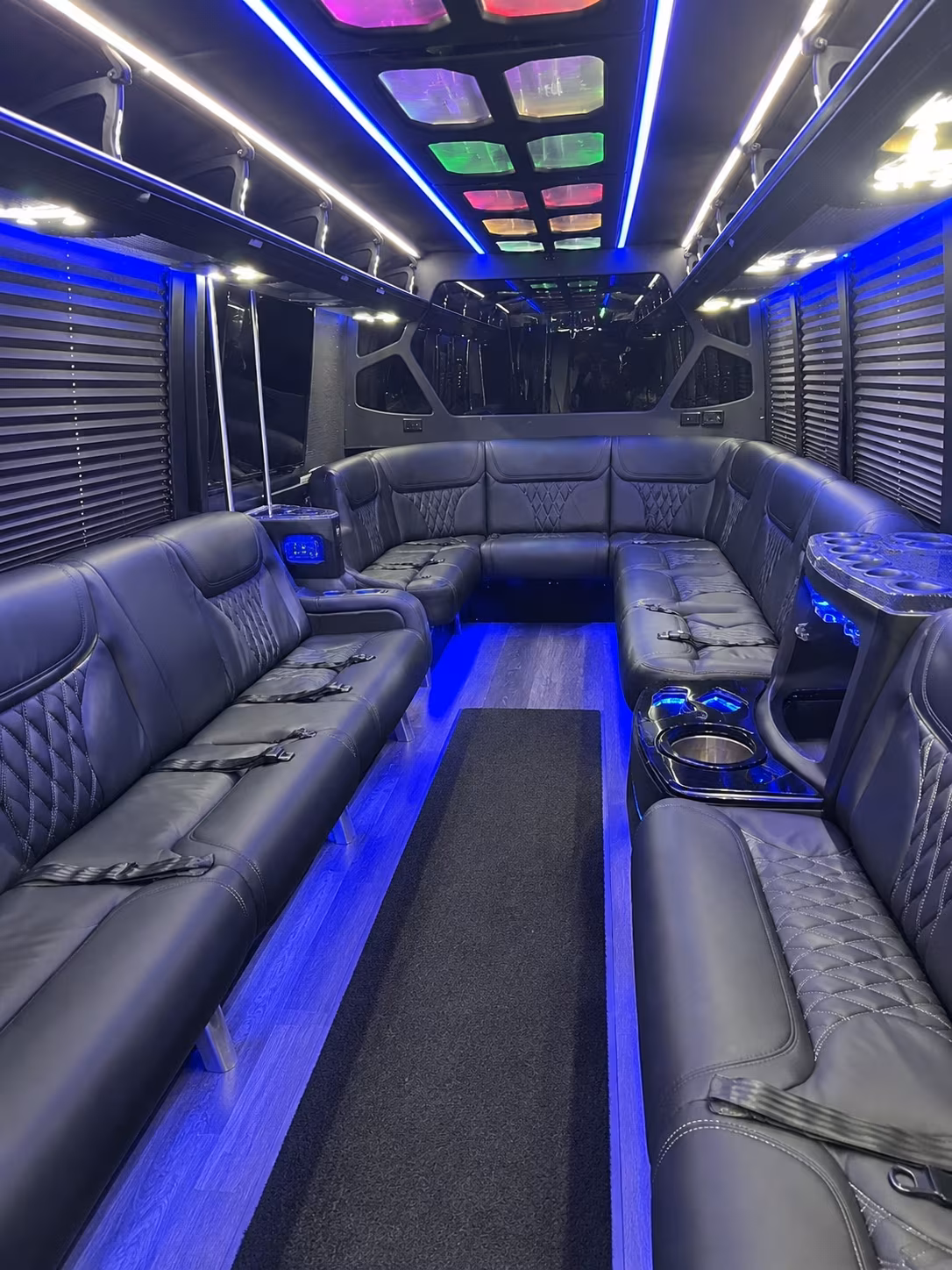 Glendale Birthday, Sweet 16, & Quinceañera Transportation party bus exterior