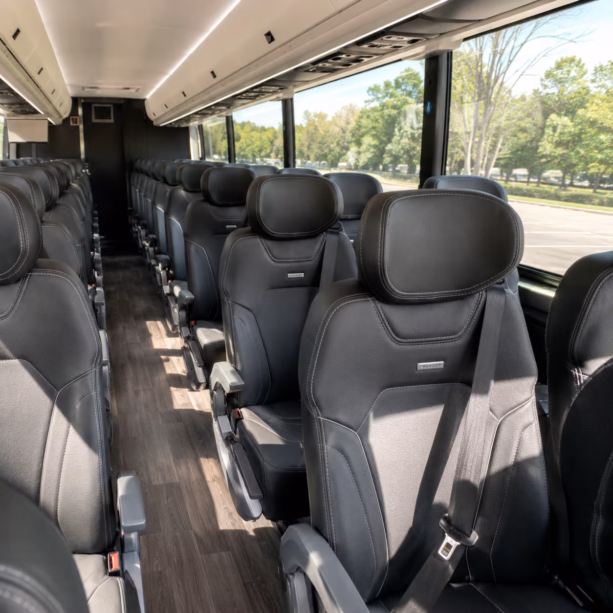 Glendale Corporate Transportation party bus interior