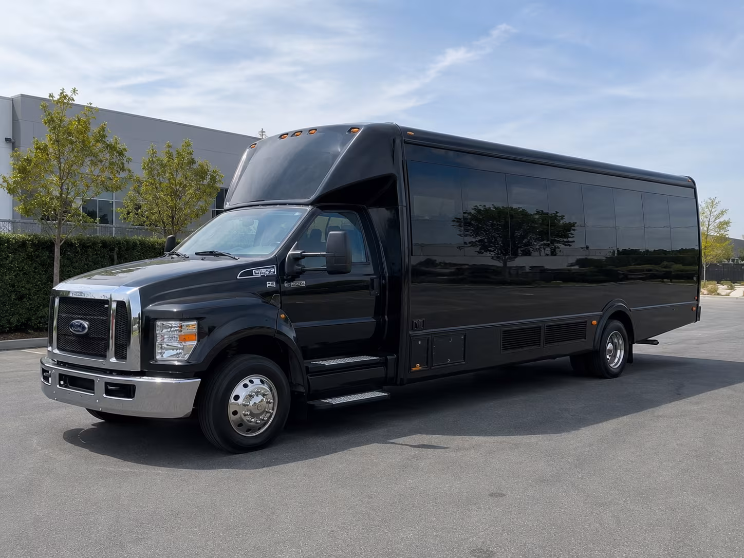 Glendale Private Event Transportation party bus exterior