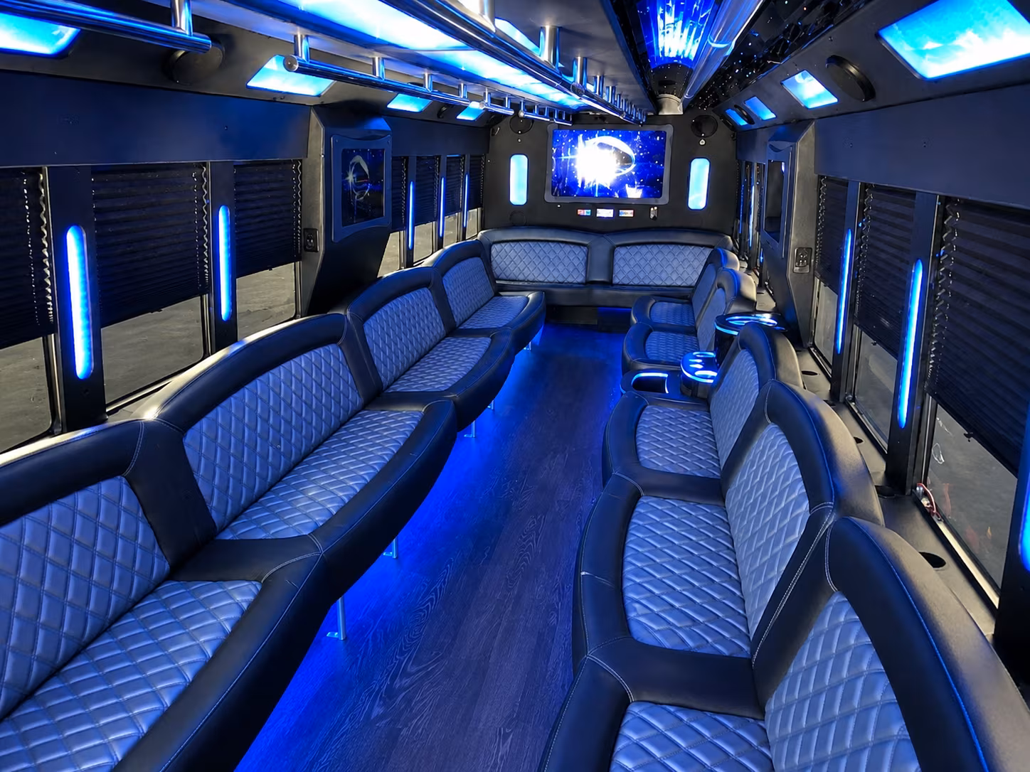 Glendale Wedding Transportation party bus exterior